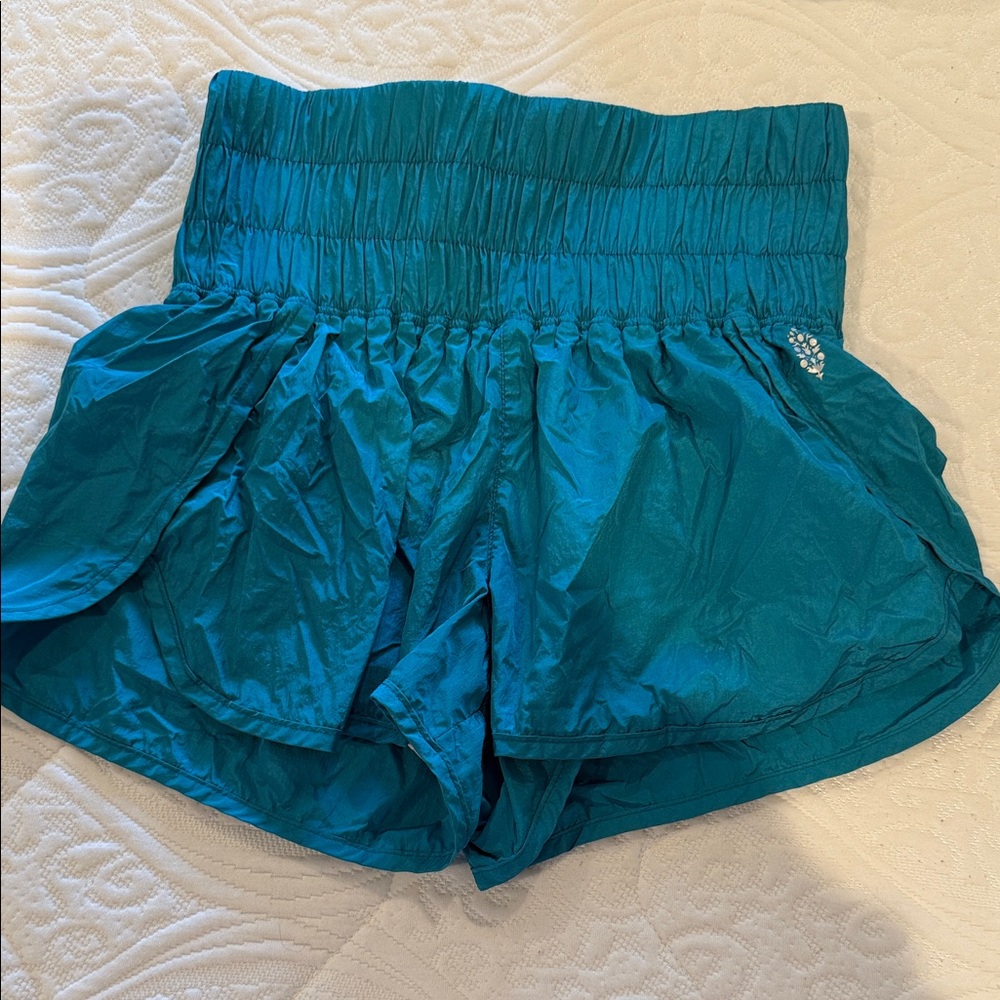FP Movement by Free People High Waist Teal Shorts